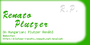 renato plutzer business card