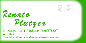 renato plutzer business card